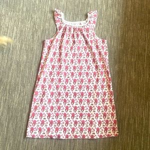 Roller rabbit pink monkey nightgown in size 12